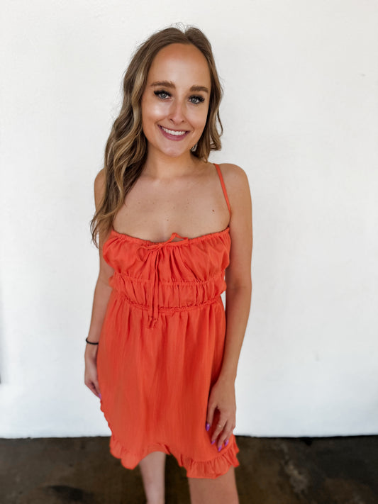 Orange Mini Dress