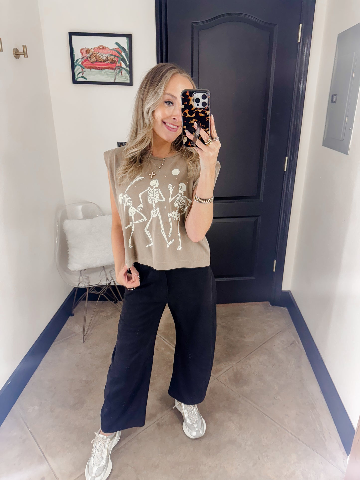 Suede Barrel Pants