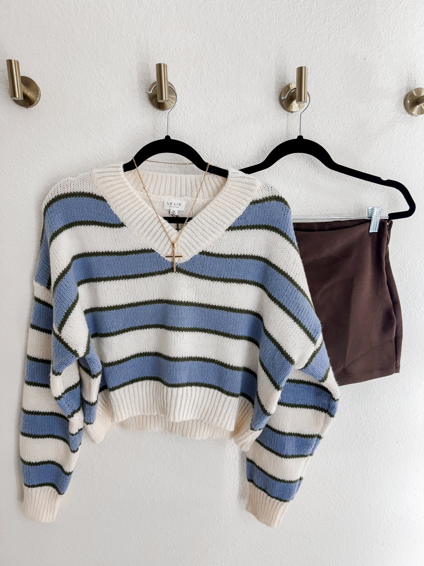 Cropped Stripe Sweater