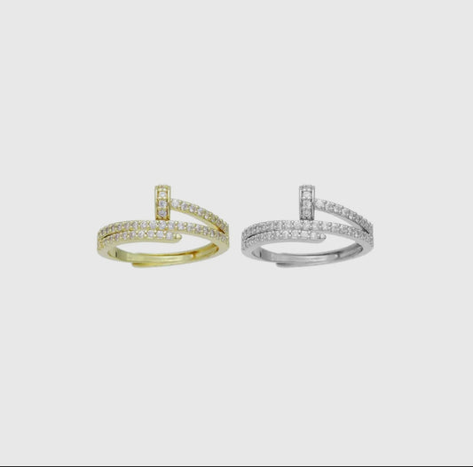 Adjustable nail wrap ring