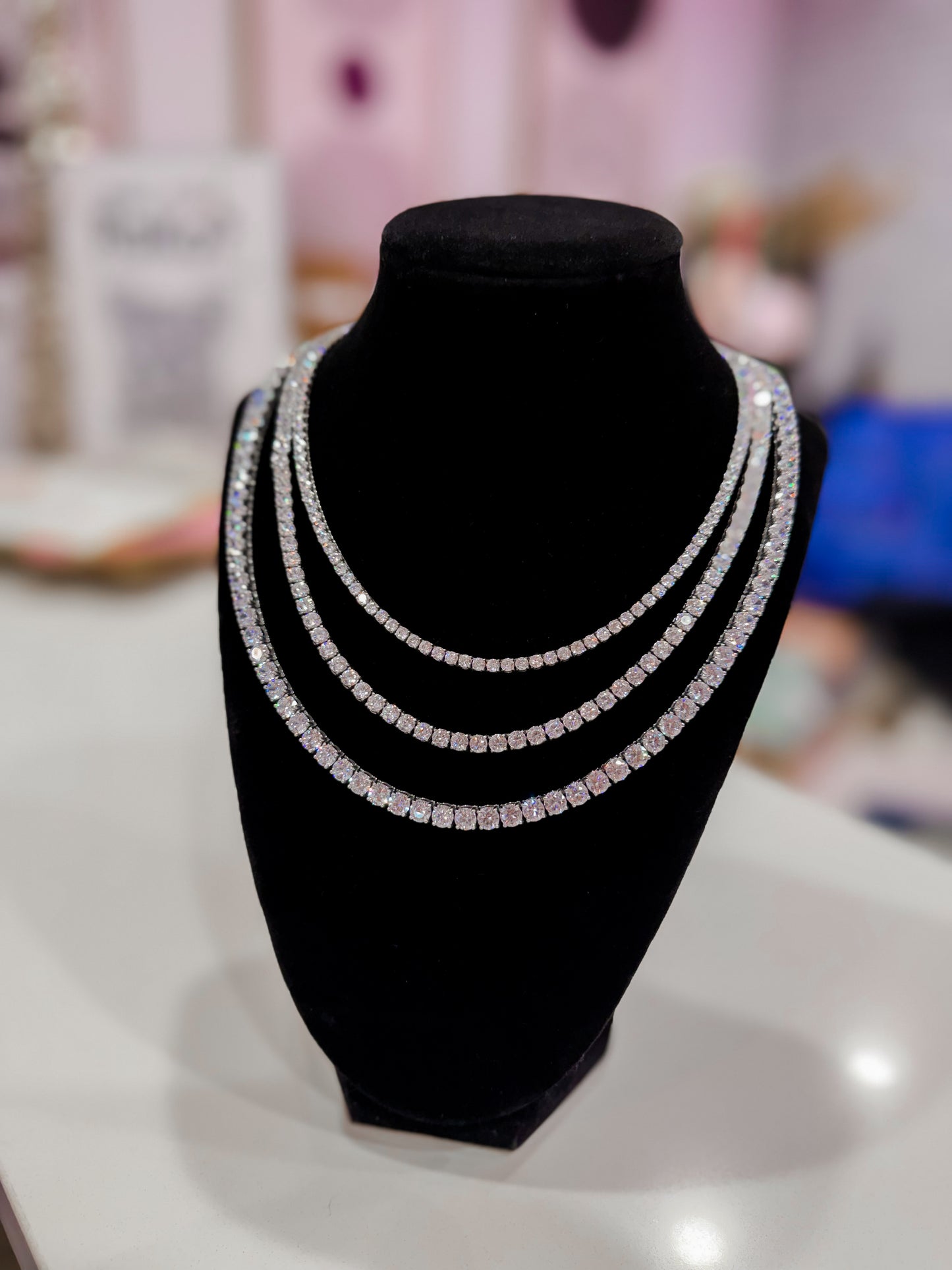 Luxury tennis necklace