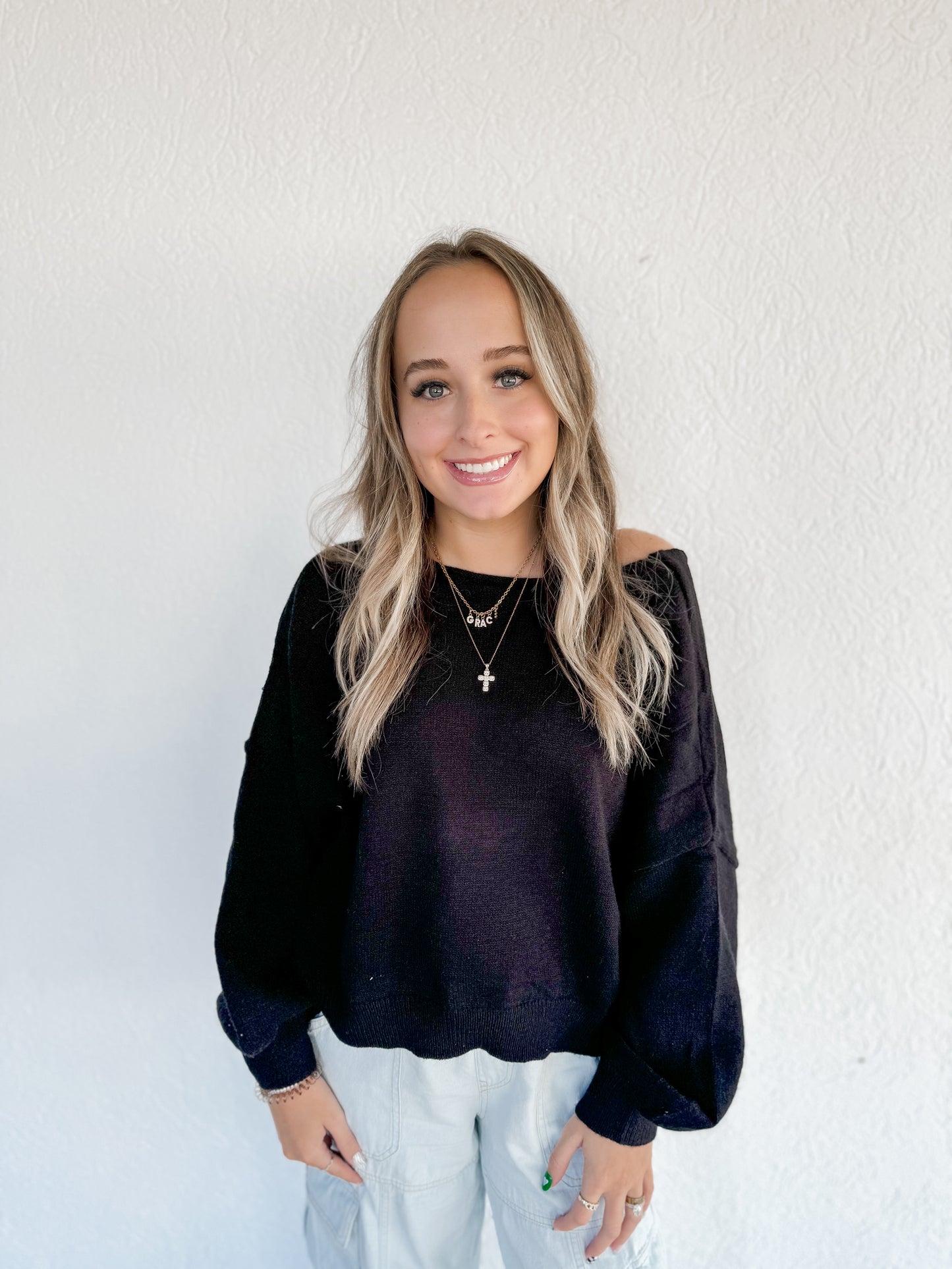 Cropped Knit Sweater