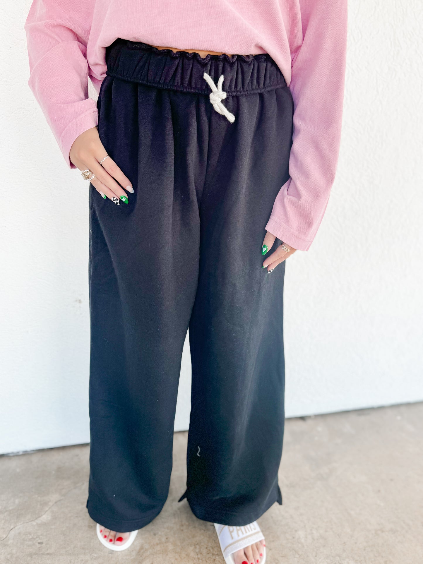 Fold Over Waist Sweatpants