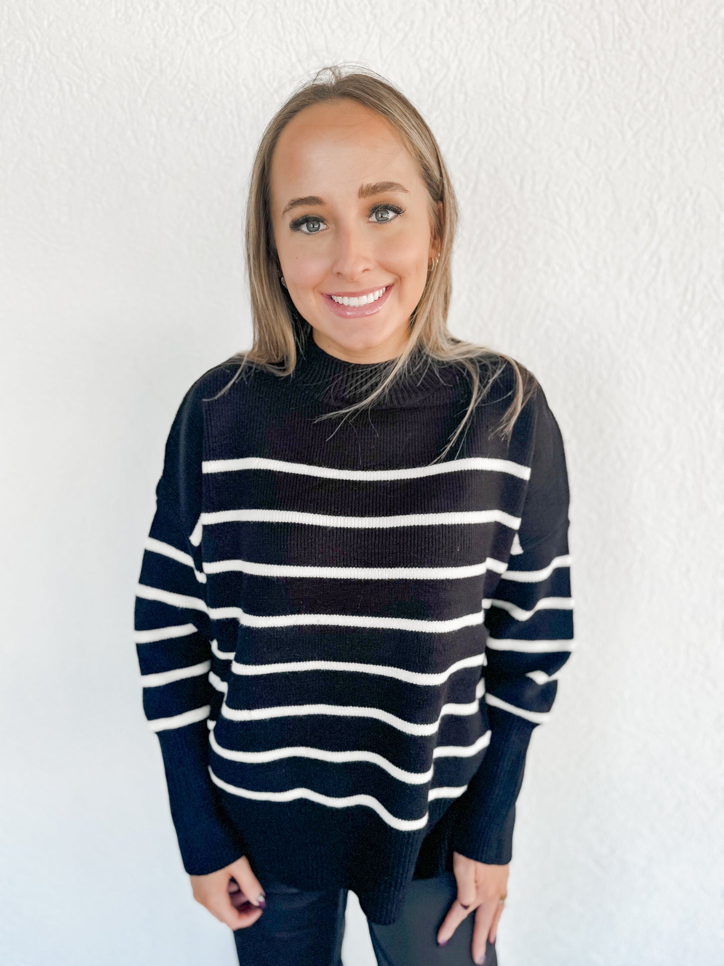 Black Striped Sweater