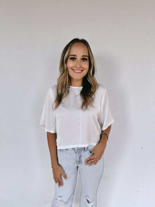 White crop top
