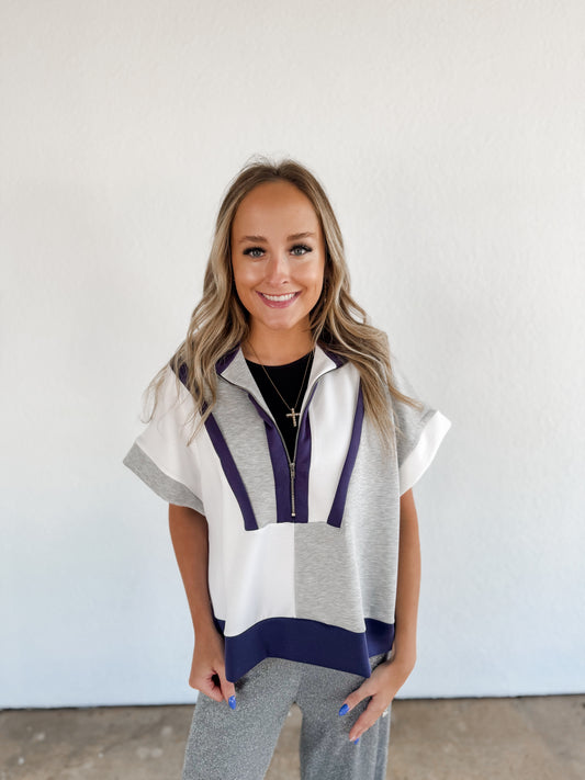 Quarter Zip Short Sleeve Pullover