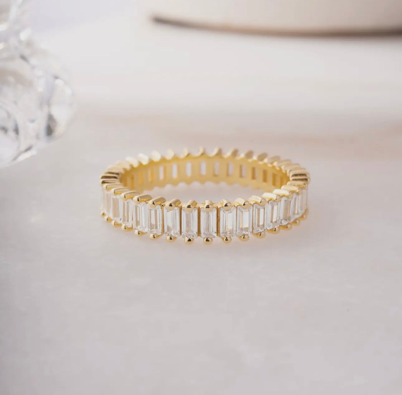 Baguette eternity ring