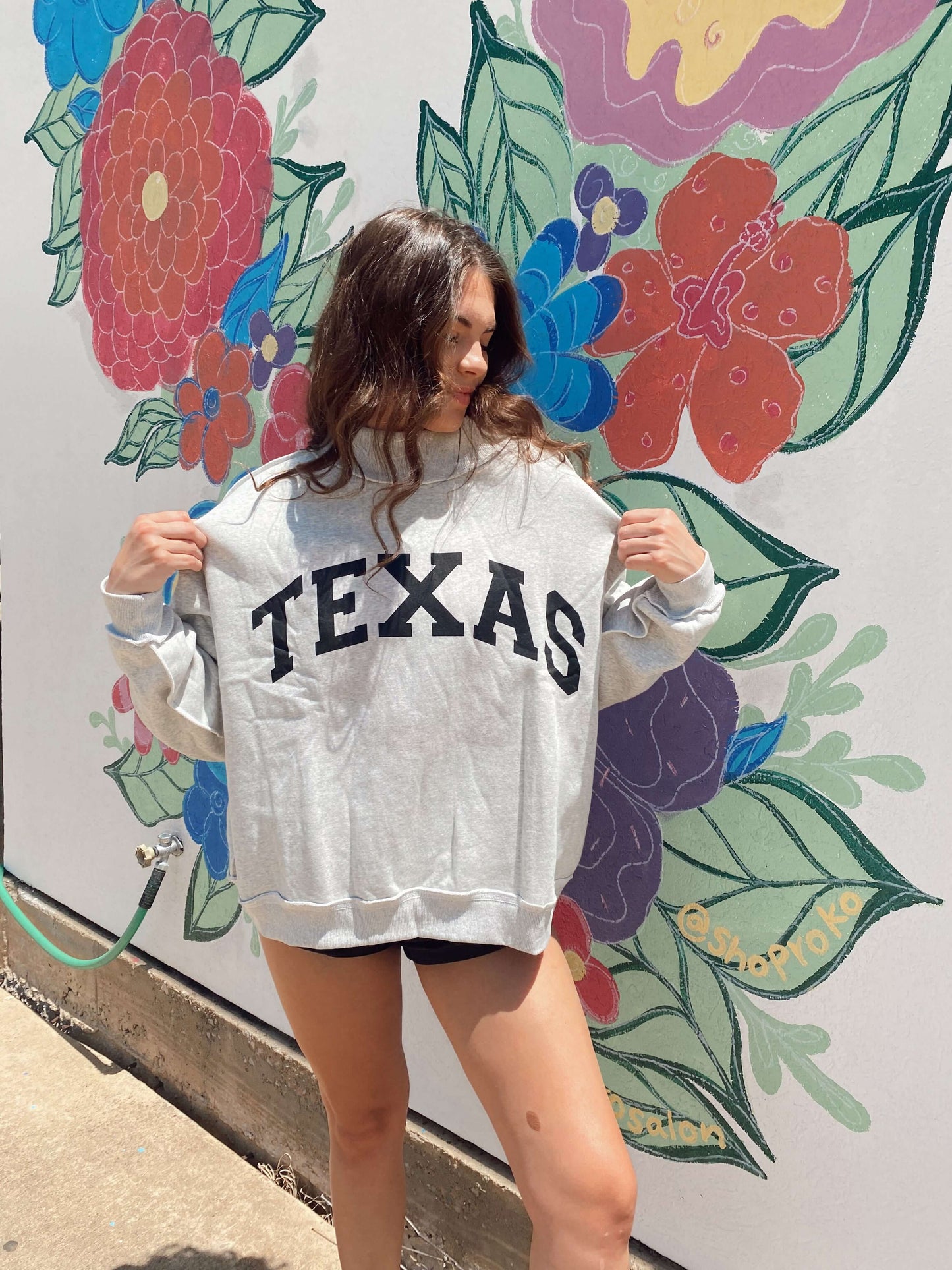 Texas Reversible Mockneck Pullover