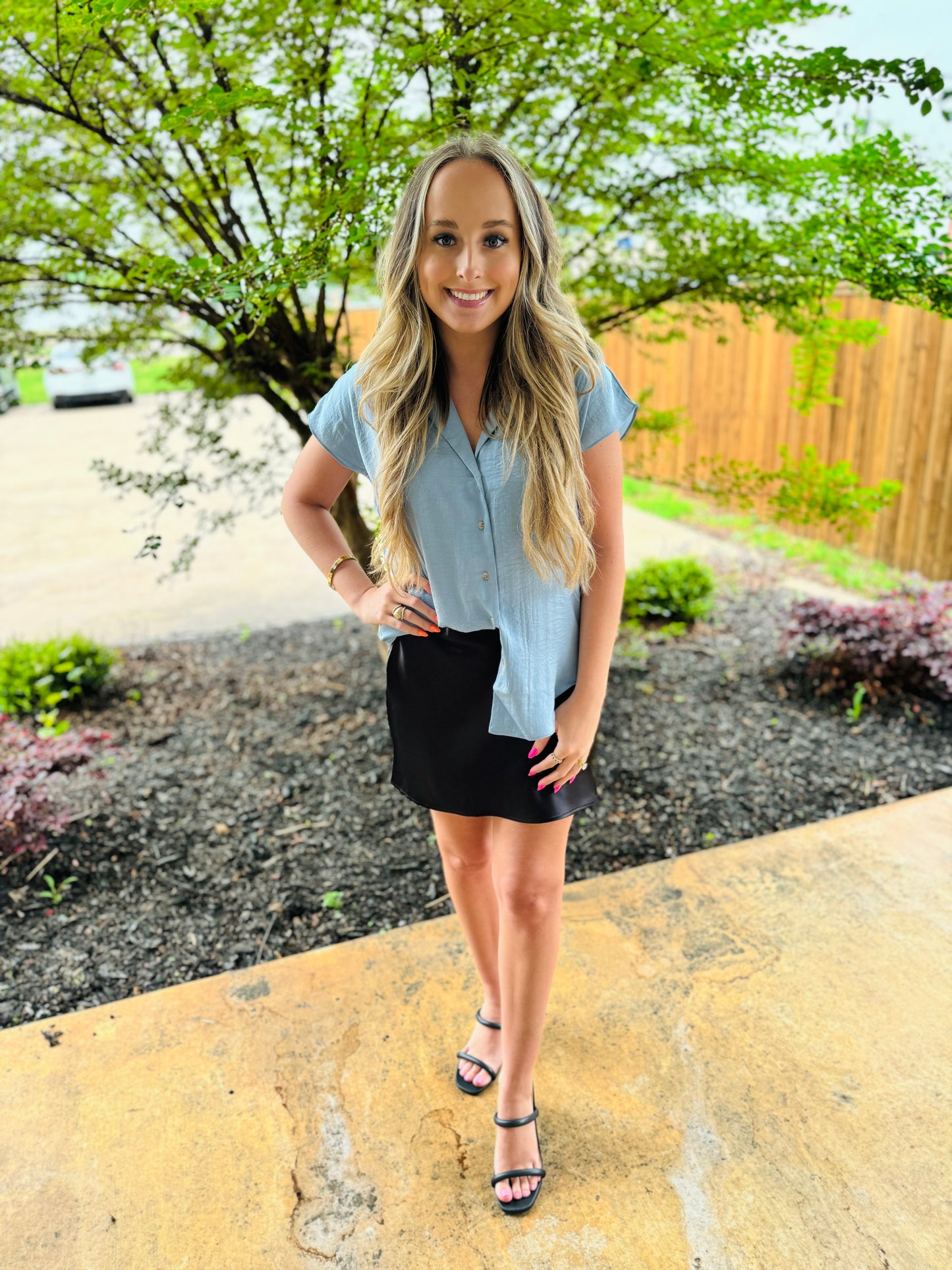 Black Satin Skirt