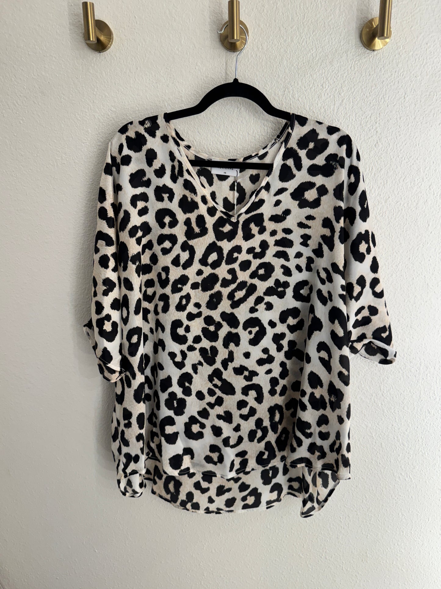 Leopard oversized top