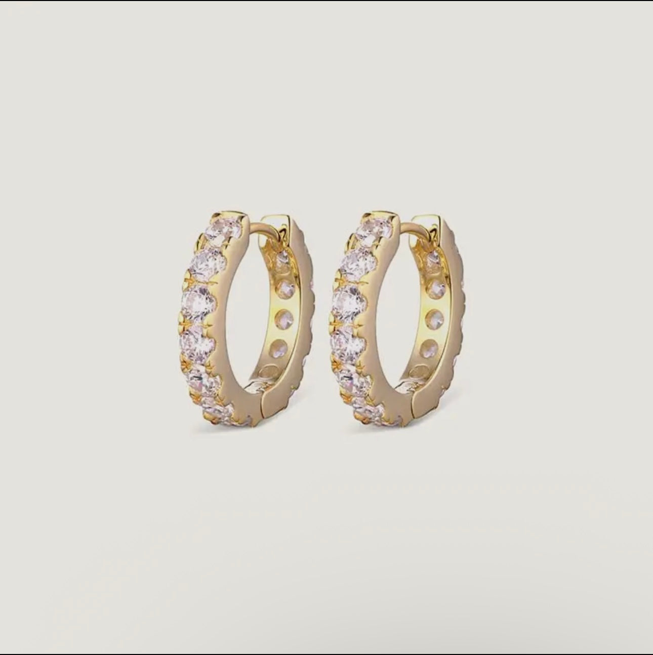 Studded hoop earrings