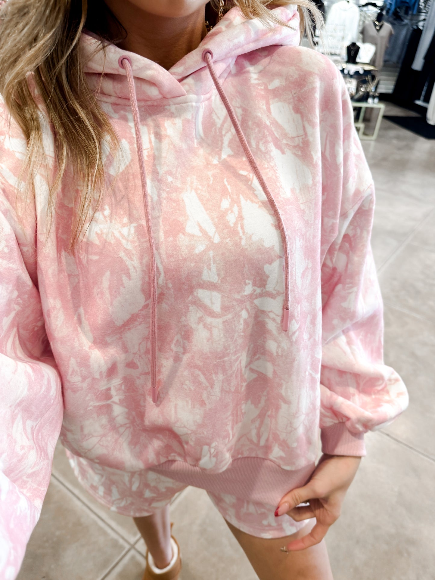 Pink Camo Hoodie Set
