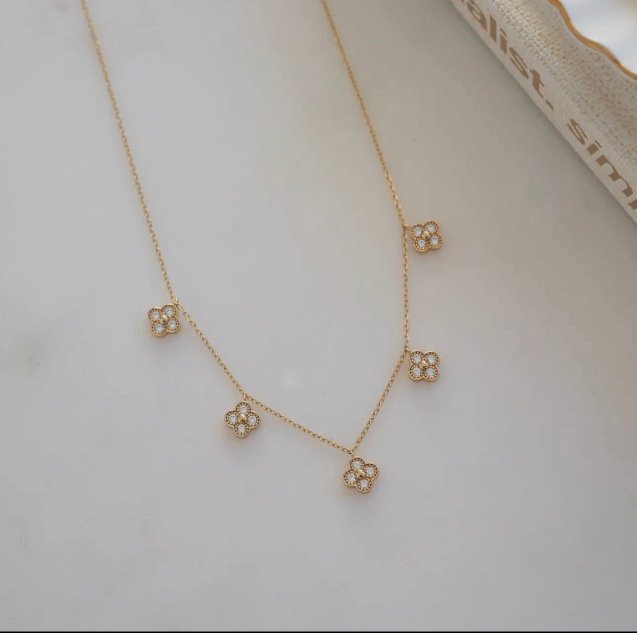 Clover charm necklace