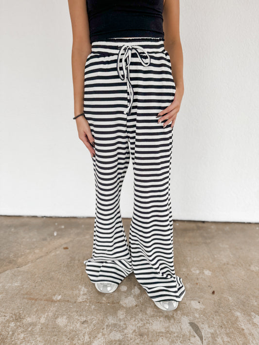 Waffle Knit Stripe Pants