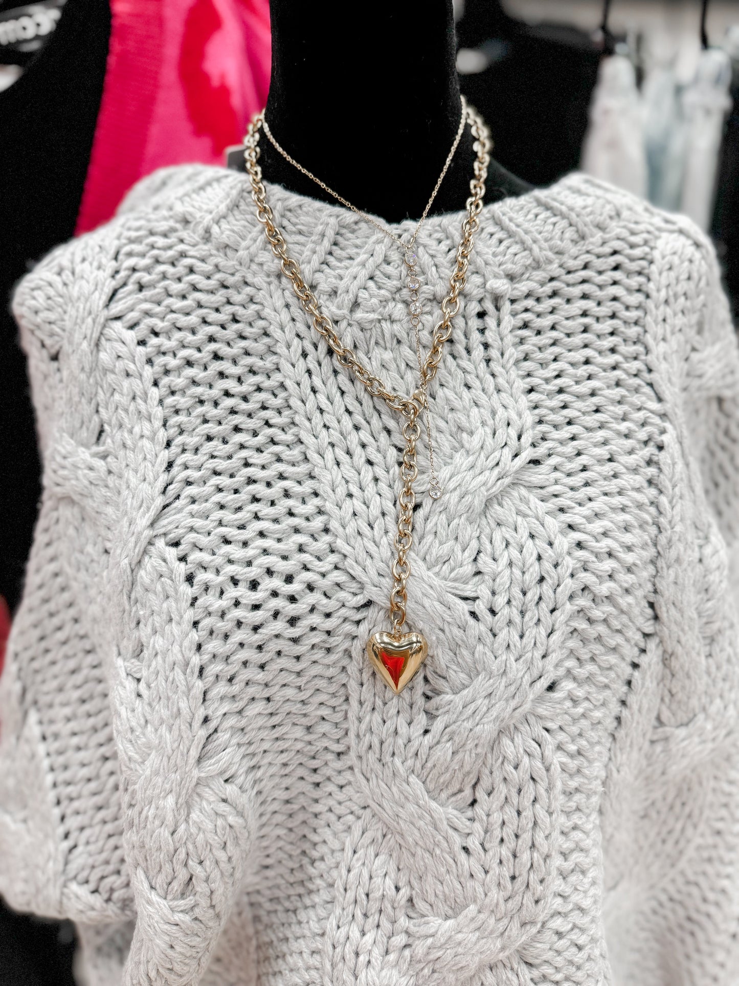 XL heart necklace