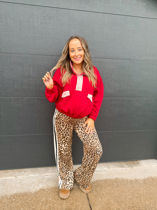 Color block pullover