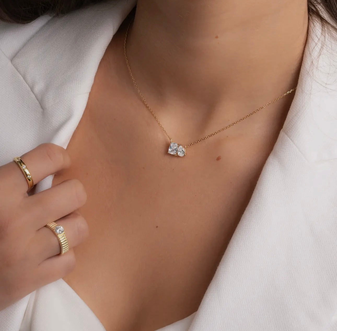 2 stone necklace
