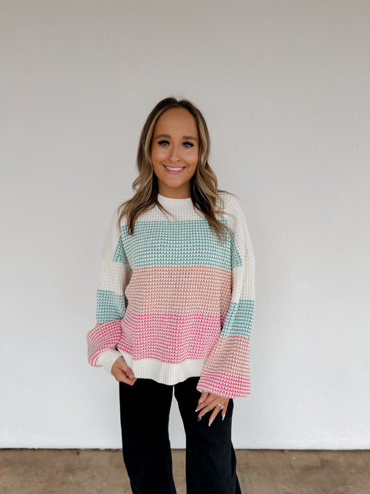 Oversized color block sweater