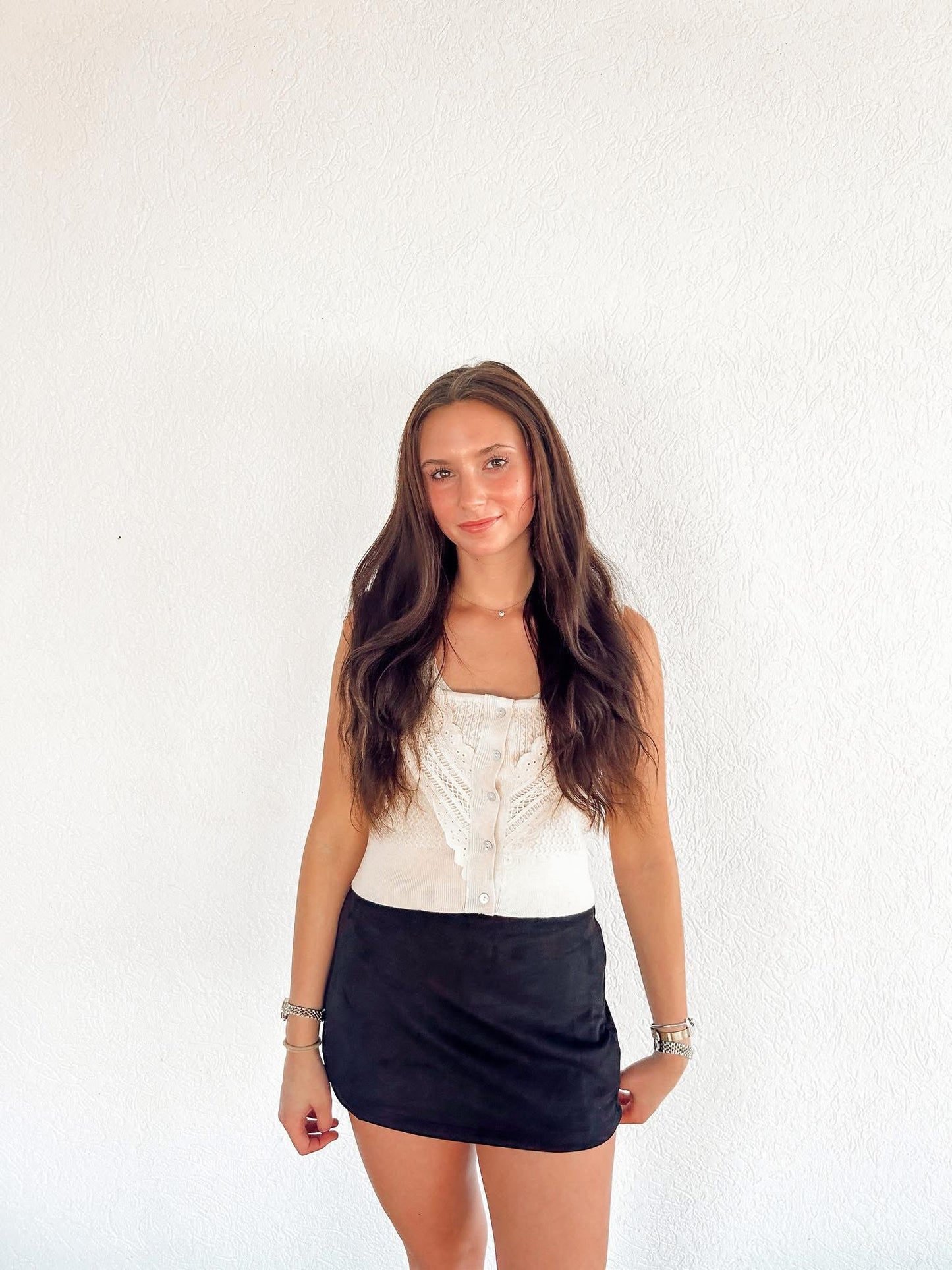 Suede Skort