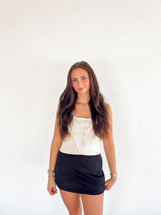 Suede Skort