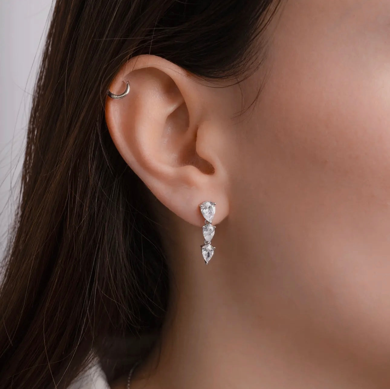 Pear drop earrings
