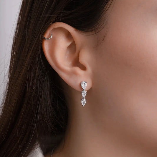 Pear drop earrings