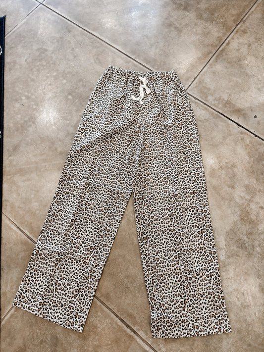 Linen Leopard Pants