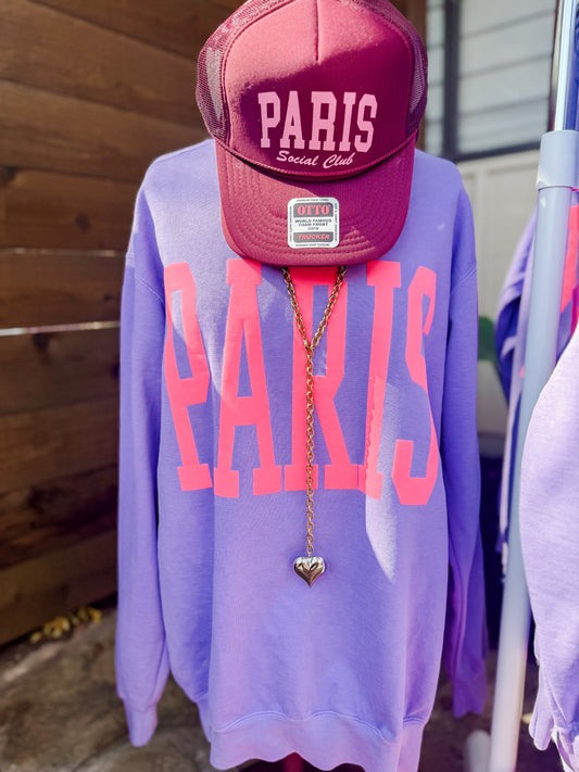 Purple Paris Sweatshirt