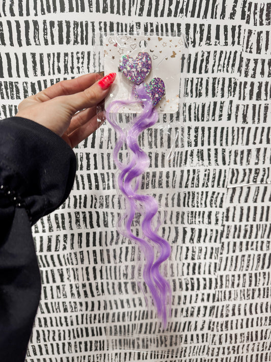 Colored hair clip