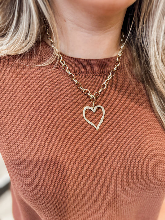 Open Heart Necklace