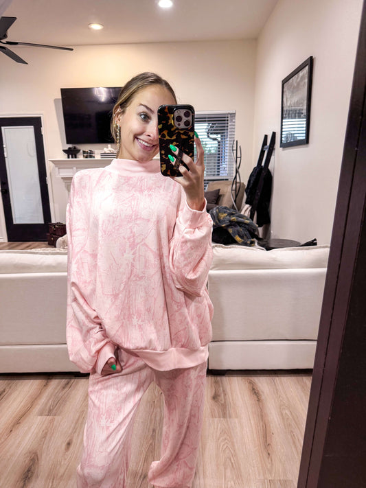 Pink Camo Mockneck Sweatshirt - from RoKo Boutique