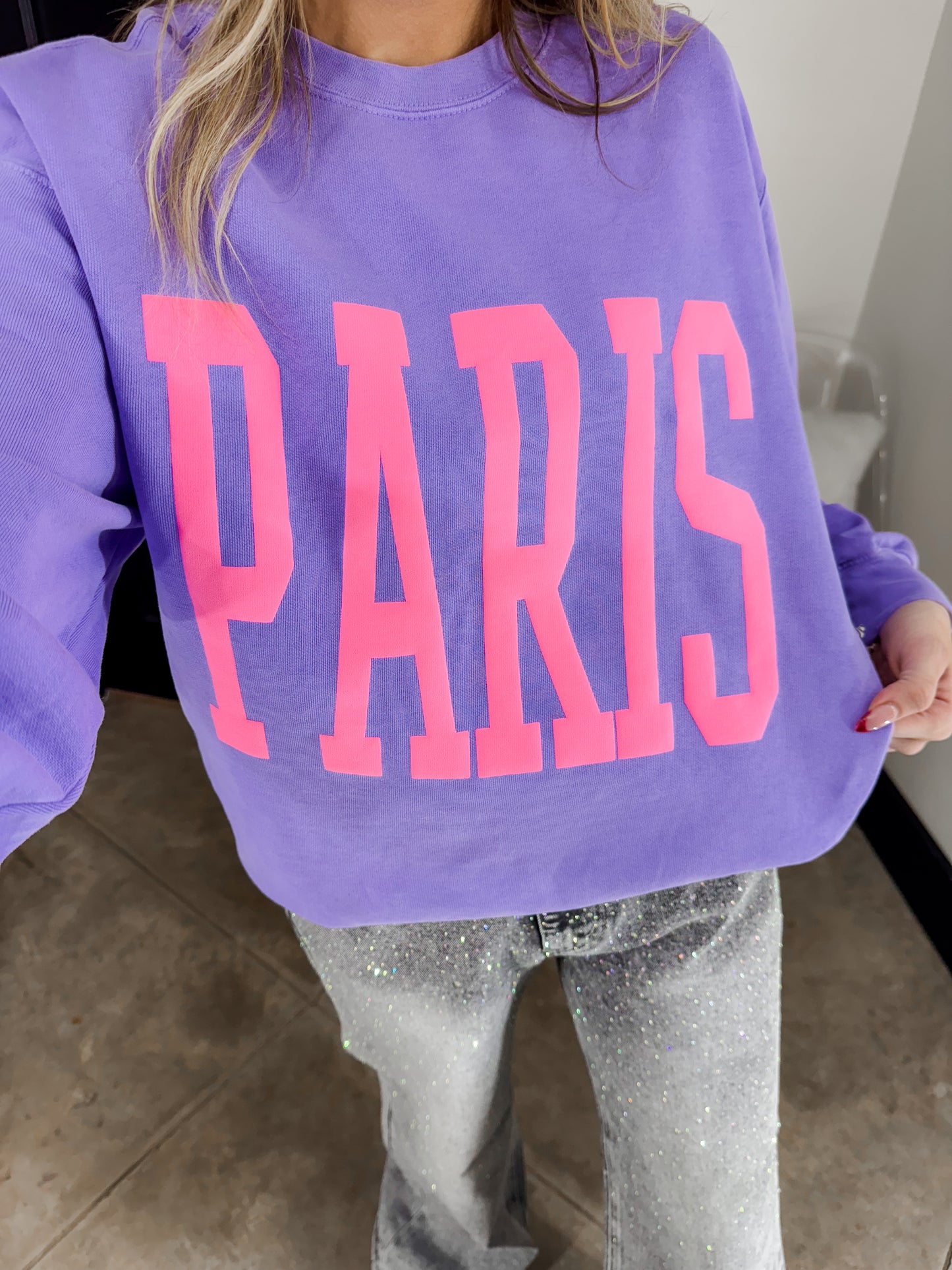 Purple Paris Sweatshirt