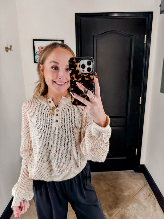 Knit Henley Top
