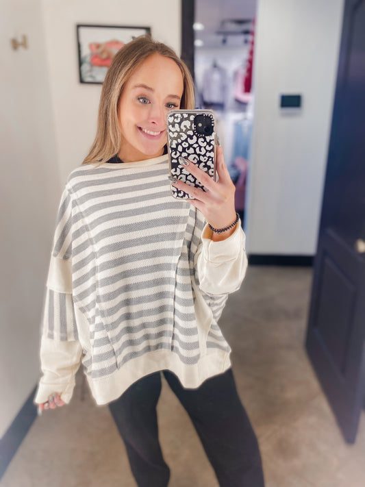 Oversized Striped Top