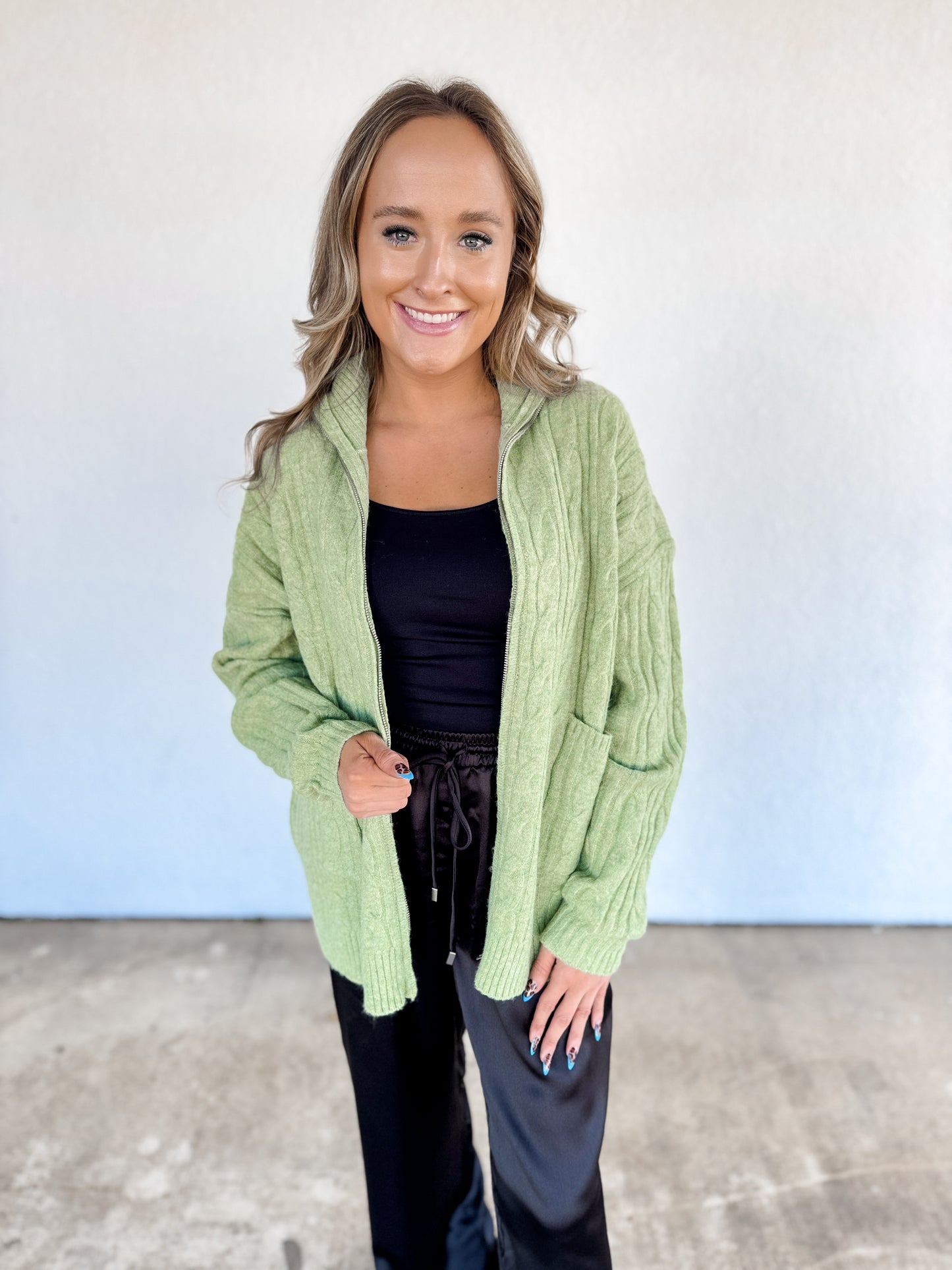 Green Sweater Jacket
