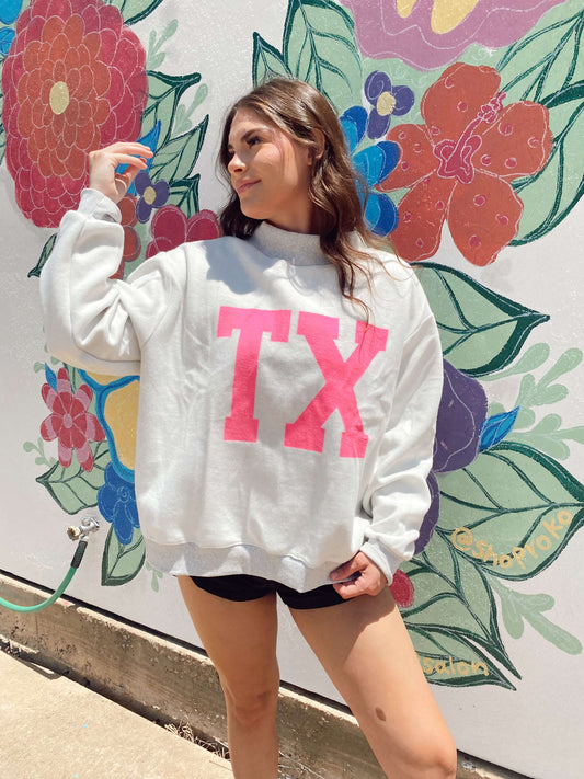 Texas Reversible Mockneck Pullover