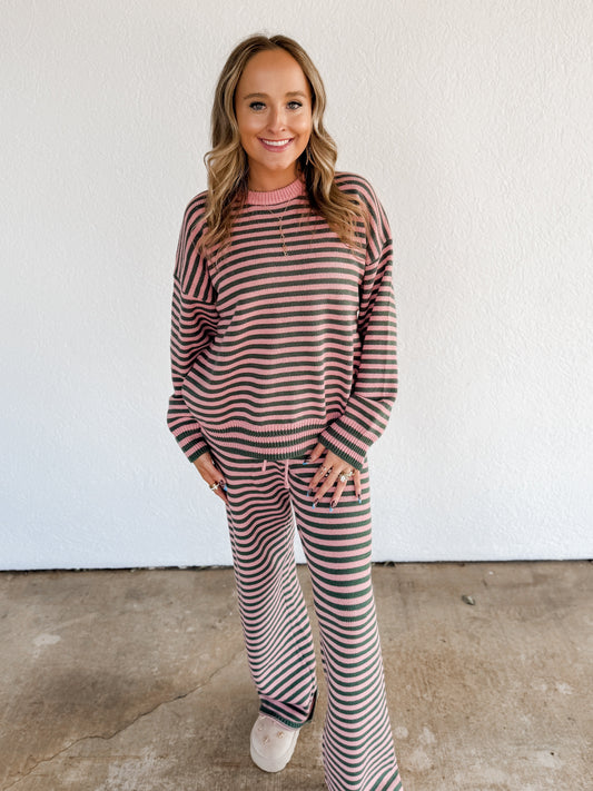 Stripe Sweater Set