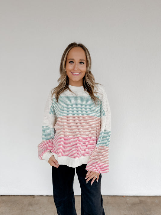 Oversized color block sweater