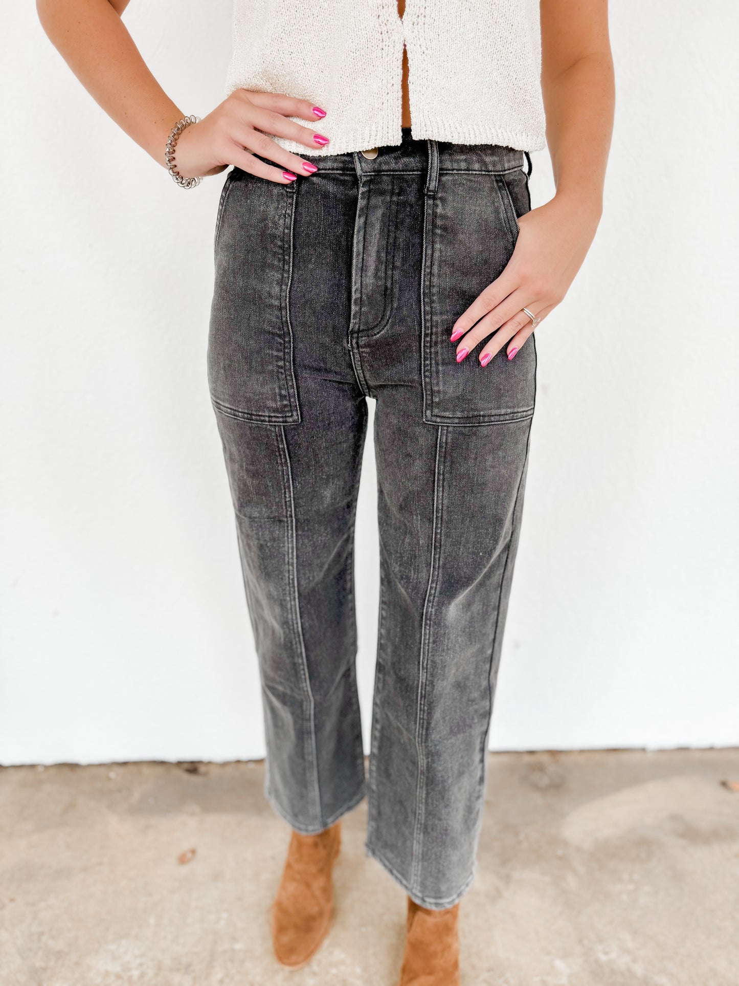 Paneled Stretch Pants