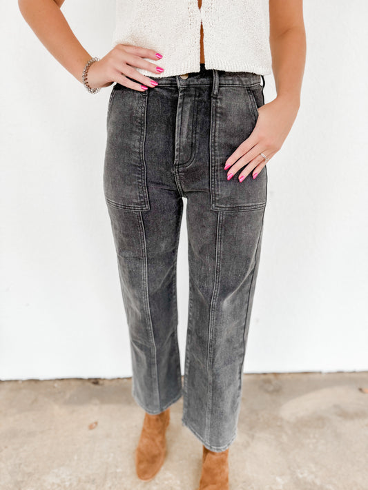 Paneled Stretch Pants