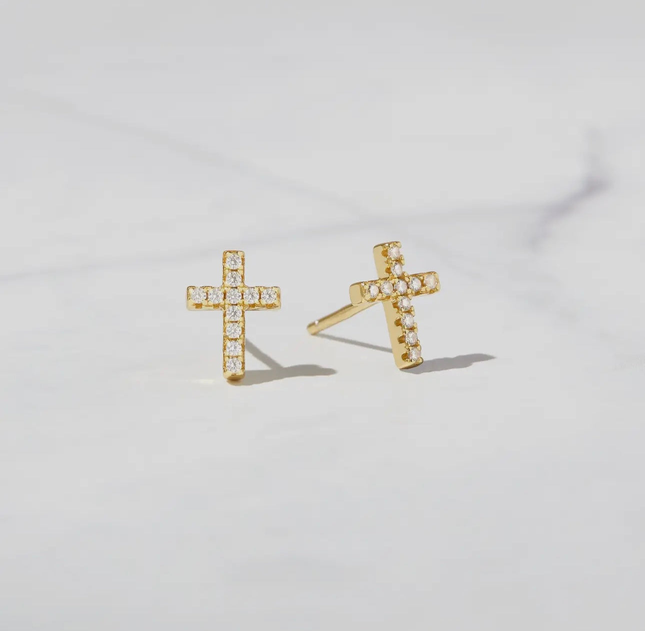 Tiny cross studs