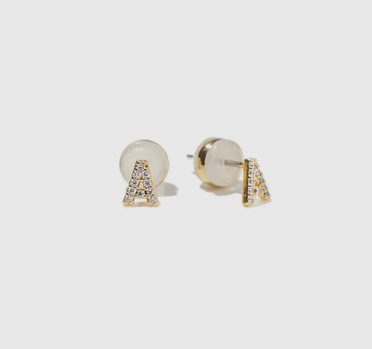 Initial Stud Earrings