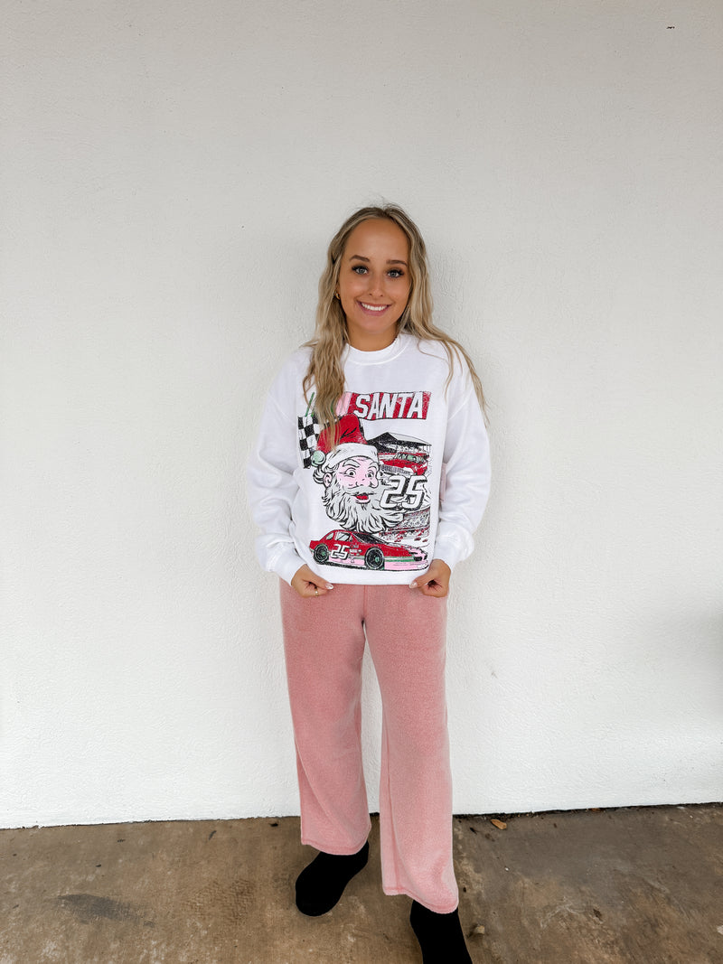 Santa racing pullover