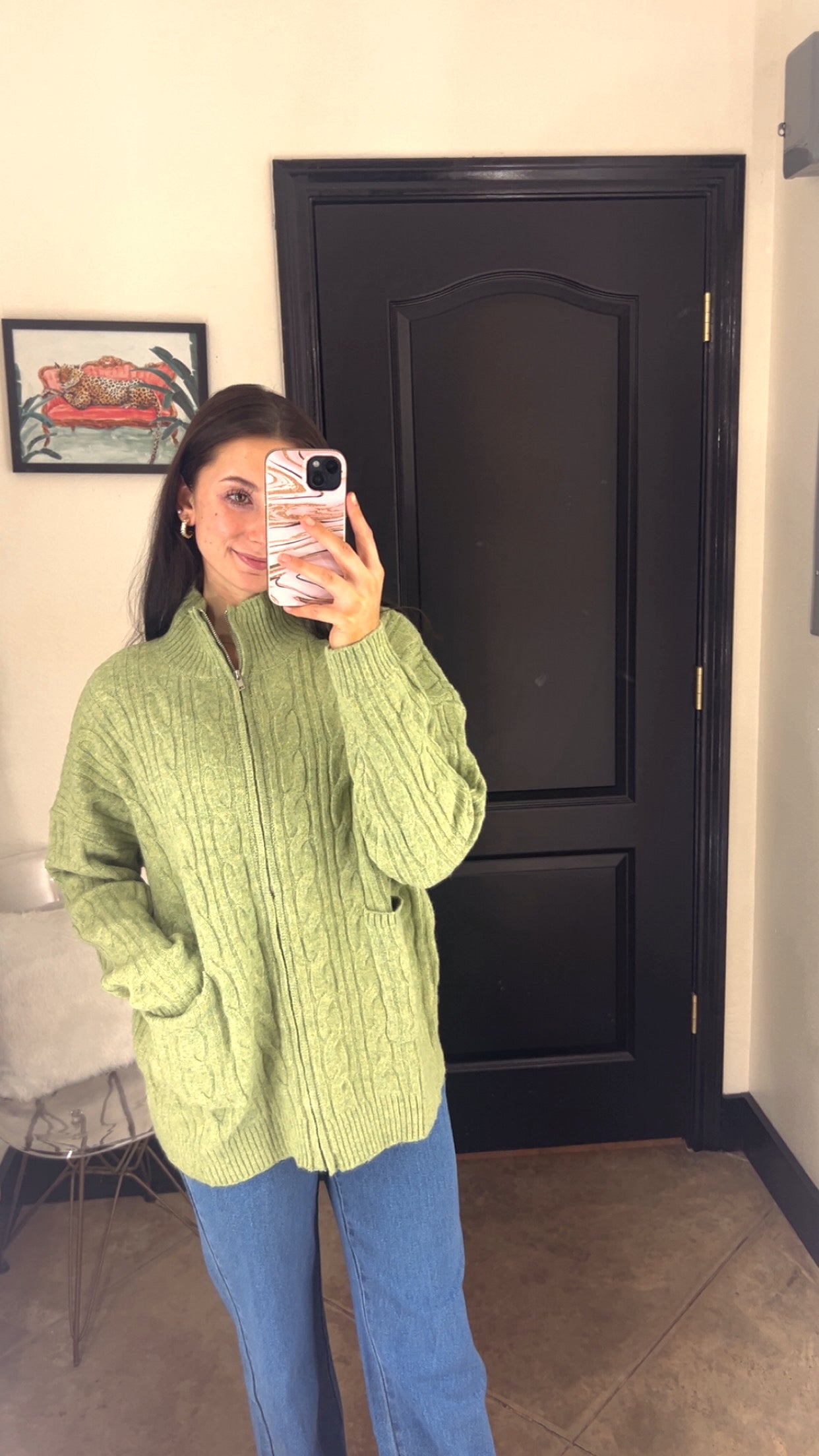 Green Sweater Jacket