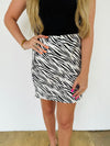 Zebra Satin Skirt
