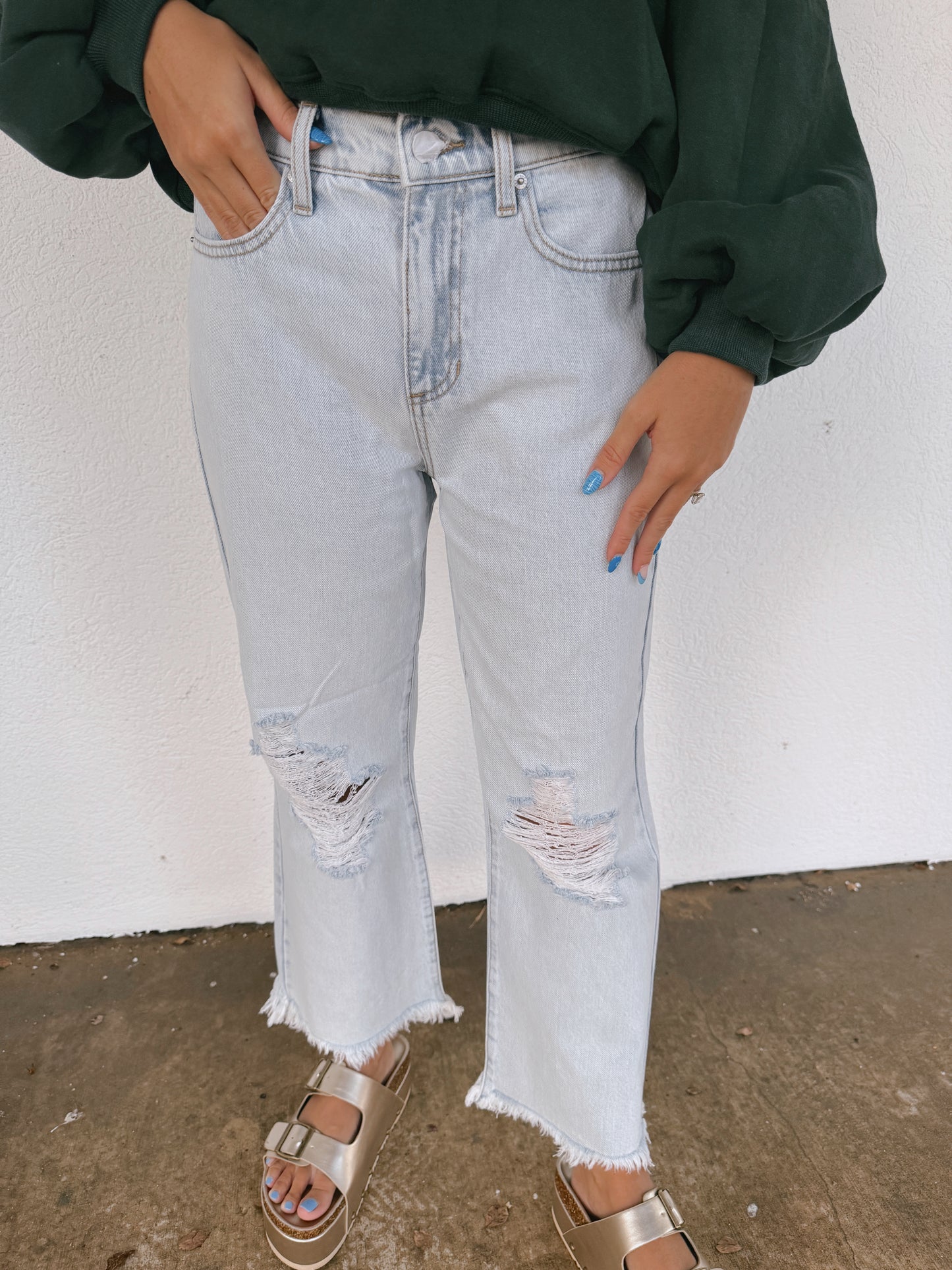 Light wash denim