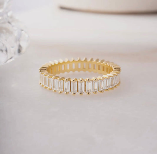 Baguette eternity ring