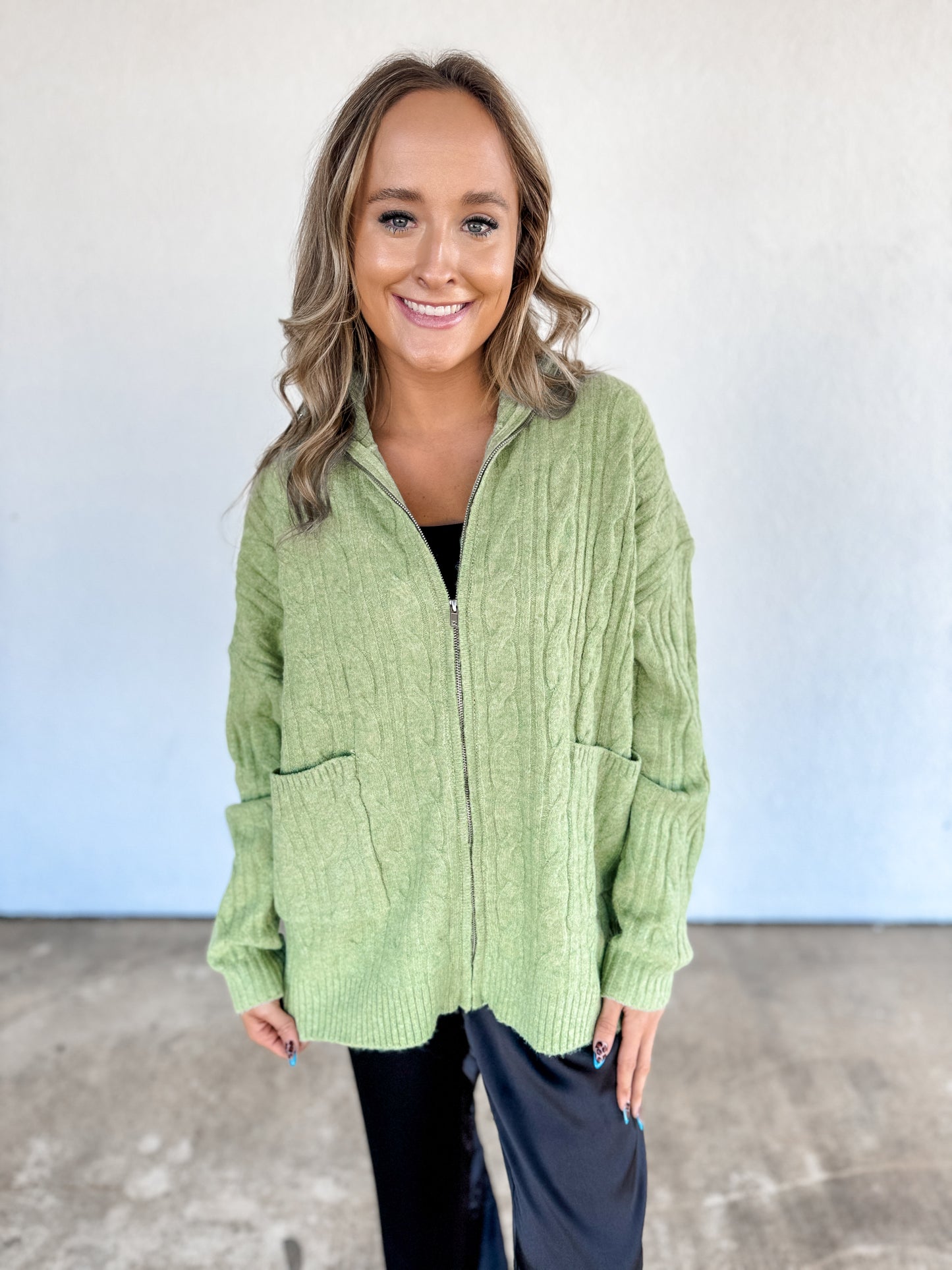 Green Sweater Jacket