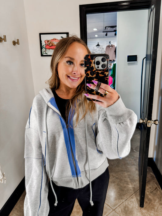 Contrast Zip Up