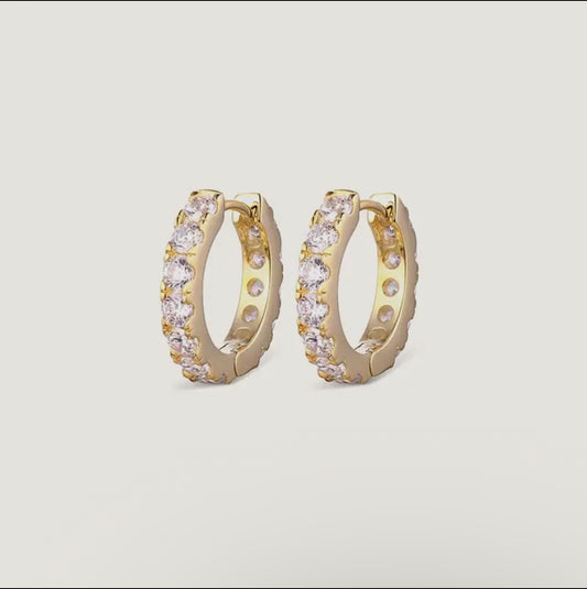 Studded hoop earrings